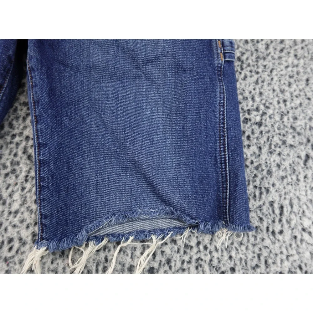 Gap Carpenter Shorts Mens 30 Blue Cut Off‎ Raw Hem Denim Utility